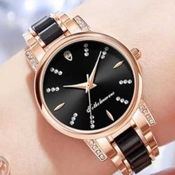 Women\'s Luxury Casual Black/Gold Watch main image 5